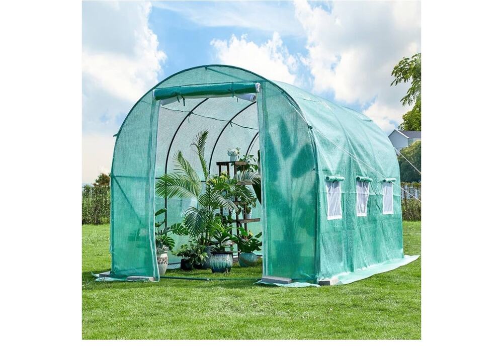 VEVOR Walk-in Greenhouse Galvanized Frame & Waterproof Cover White